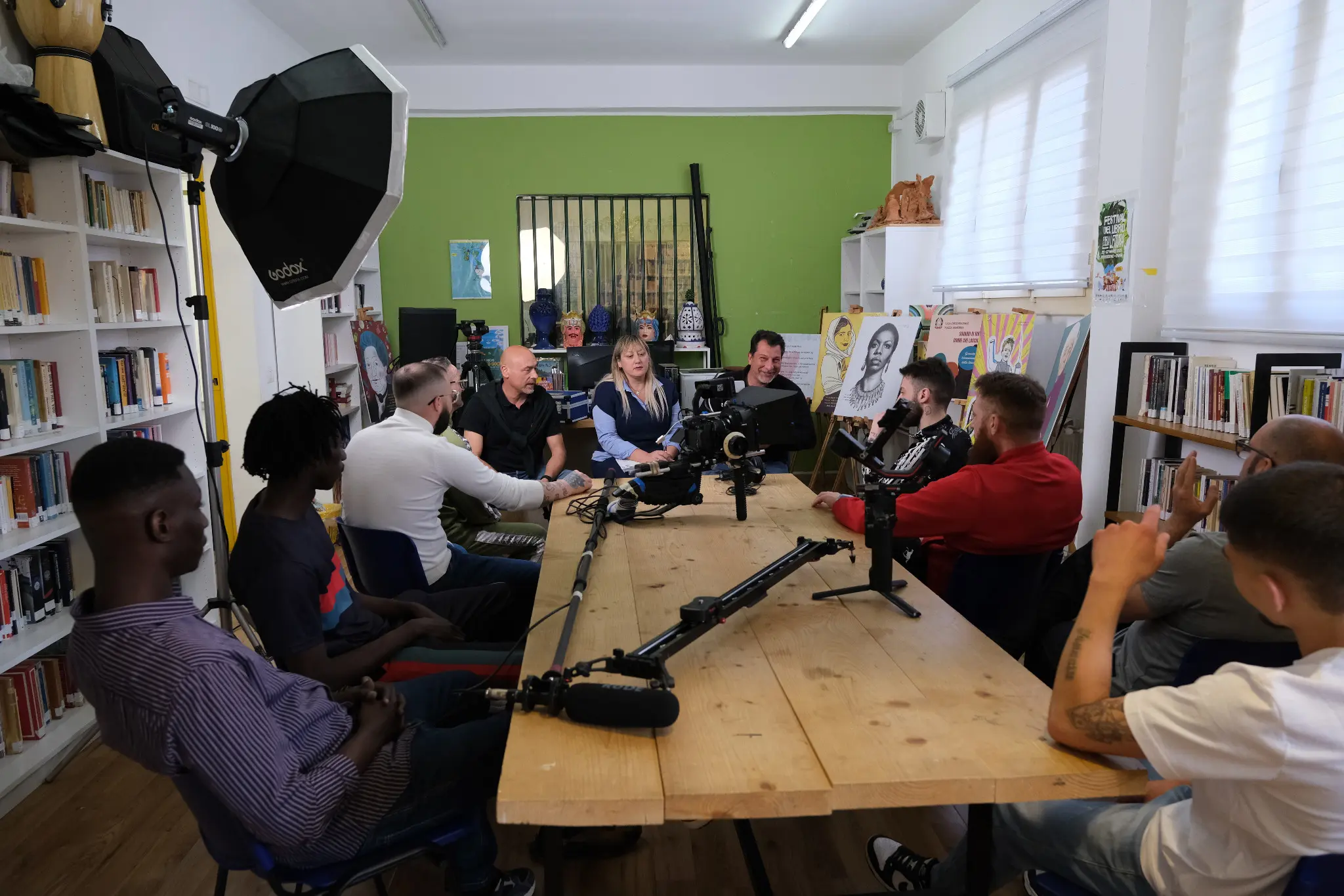 Un momento del laboratorio audiovisivo del progetto Inside Out